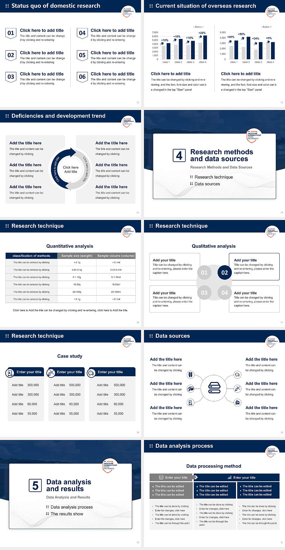 Western Connecticut State University （Midtown Campus） Graduation Thesis Defense PPT Template4:3 ratio PPT effect preview image4
