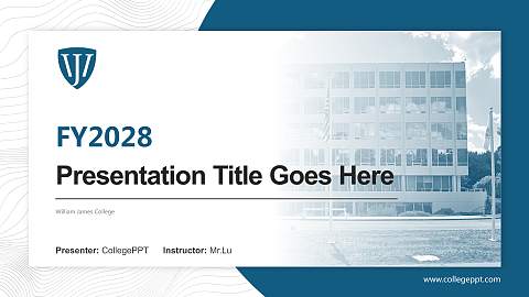 William James College Academic Presentation/Research Findings Report PPT Template