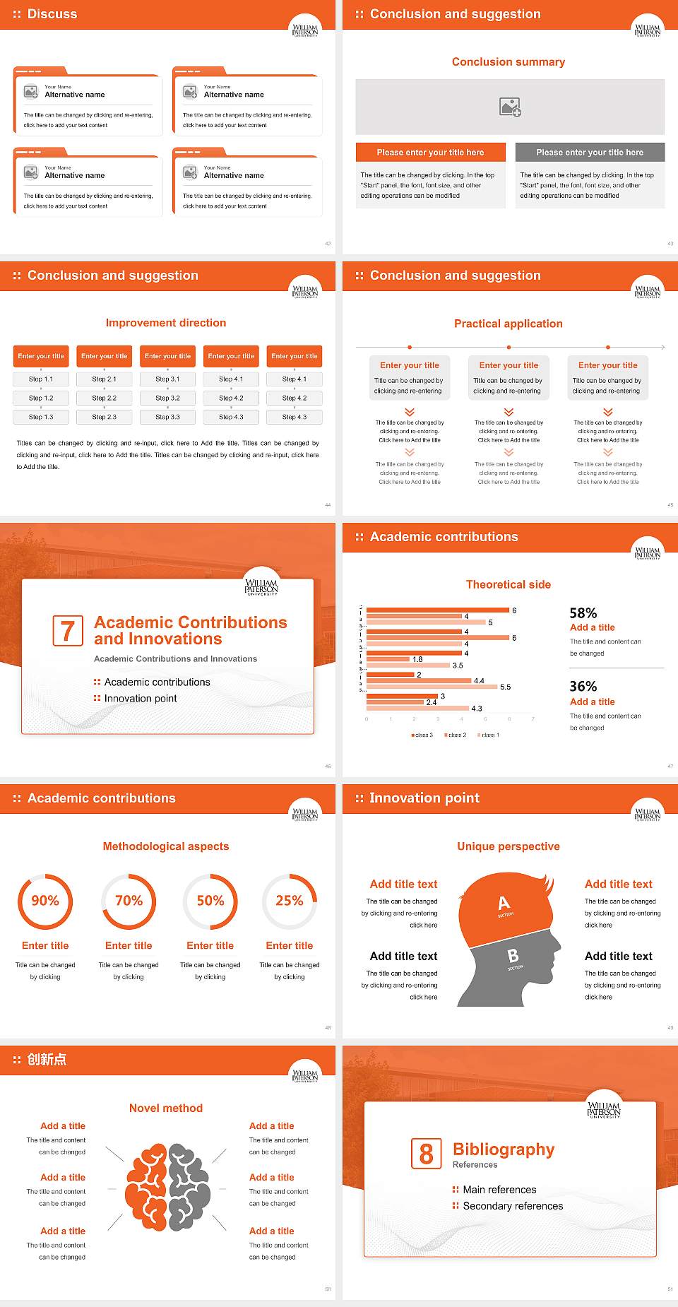 William Paterson University of New Jersey Graduation Thesis Defense PPT Template4:3 ratio PPT effect preview image6