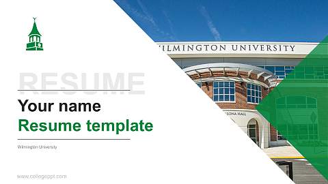 Wilmington University Resume PPT Template