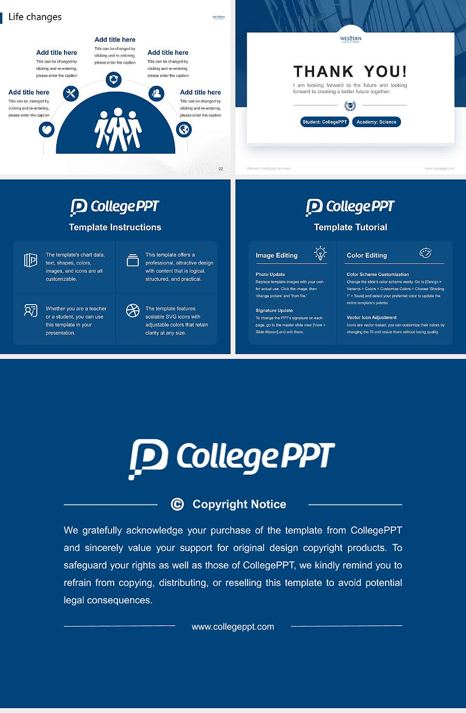 Western Theological Seminary National Scholarship Defense PPT Template4:3 ratio PPT effect preview image4