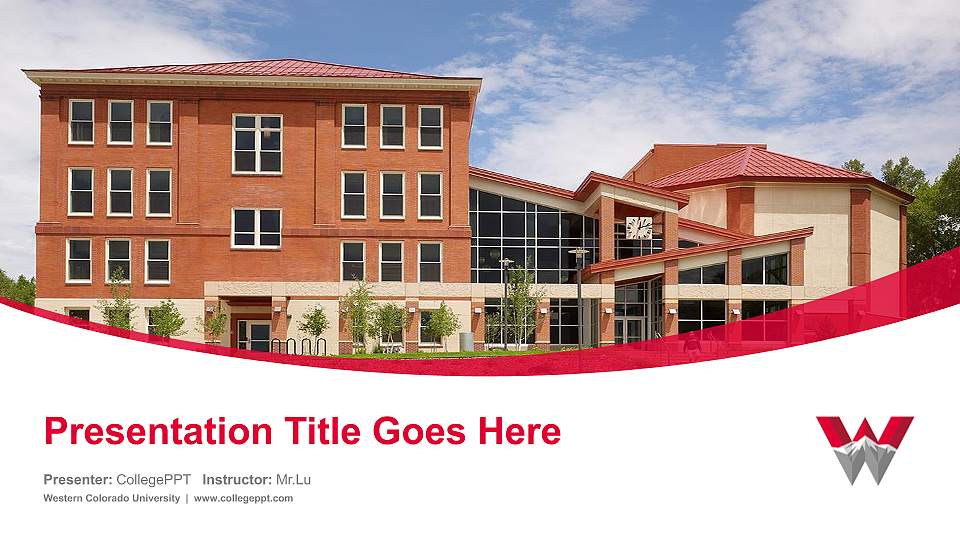 Western Colorado University Course/Courseware Creation PPT Template16:9 ratio PPT effect preview image