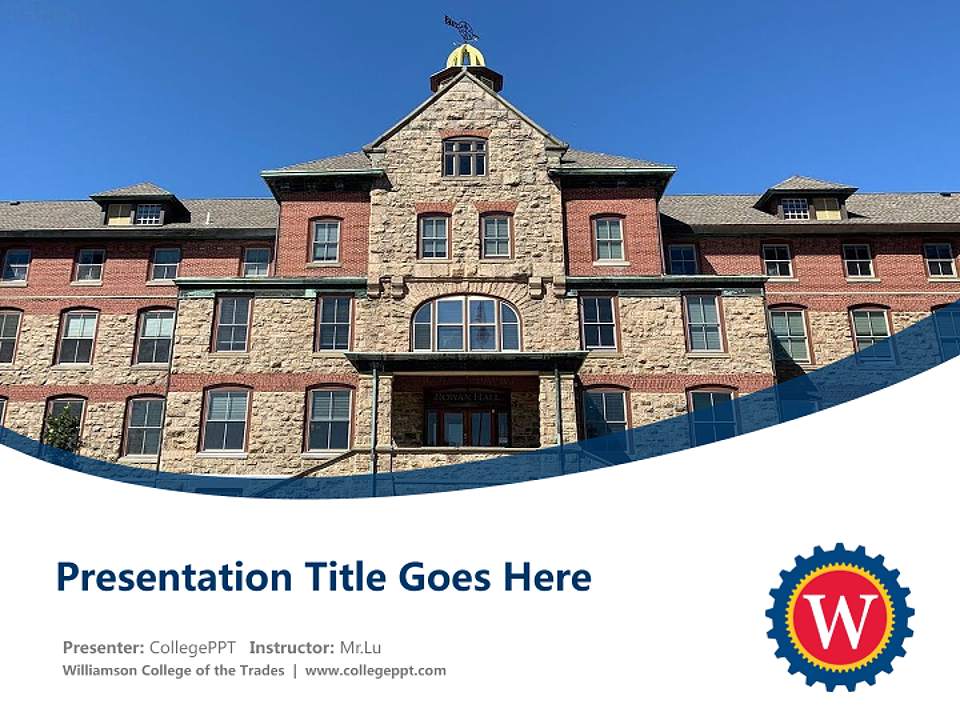 Williamson College of the Trades Course/Courseware Creation PPT Template4:3 ratio PPT effect preview image5