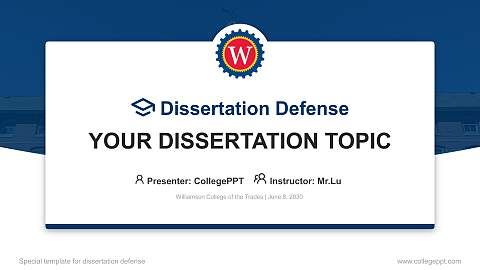 Williamson College of the Trades Graduation Thesis Defense PPT Template