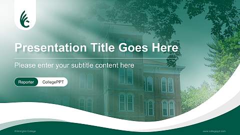 Wilmington College Lecture Sharing and Networking Event PPT Template