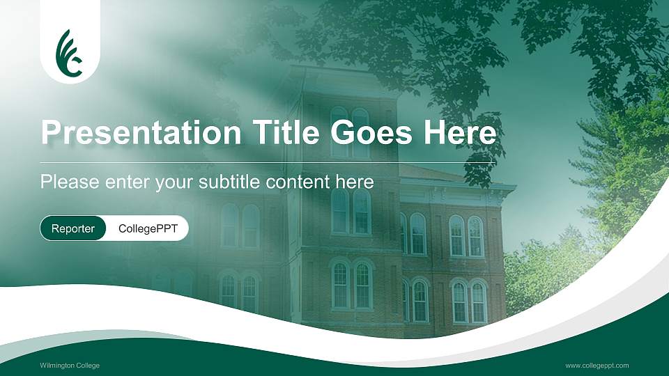 Wilmington College Lecture Sharing and Networking Event PPT Template16:9 ratio PPT effect preview image