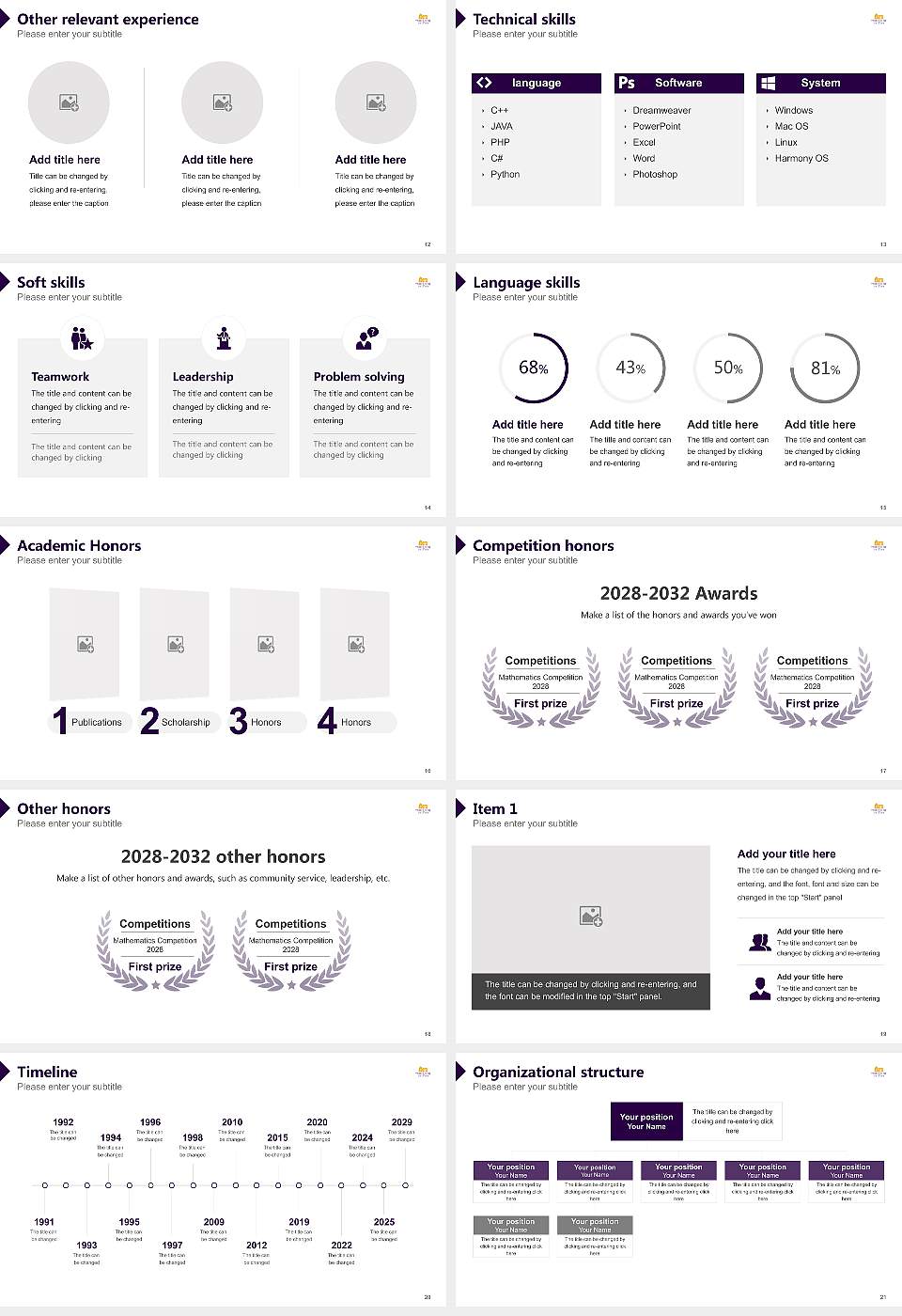 Whittier College Resume PPT Template16:9 ratio PPT effect preview image3