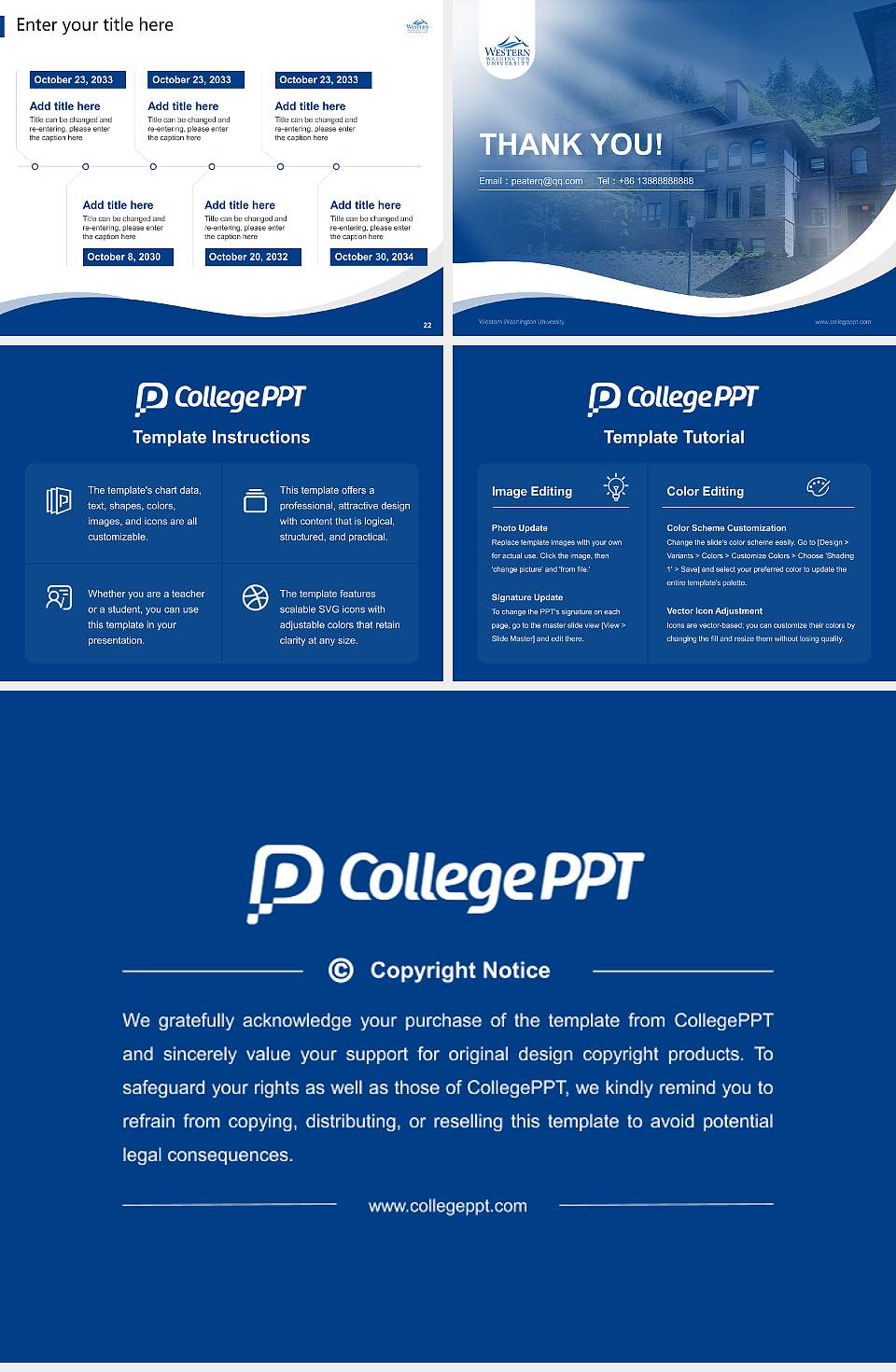 Western Washington University Lecture Sharing and Networking Event PPT Template4:3 ratio PPT effect preview image4