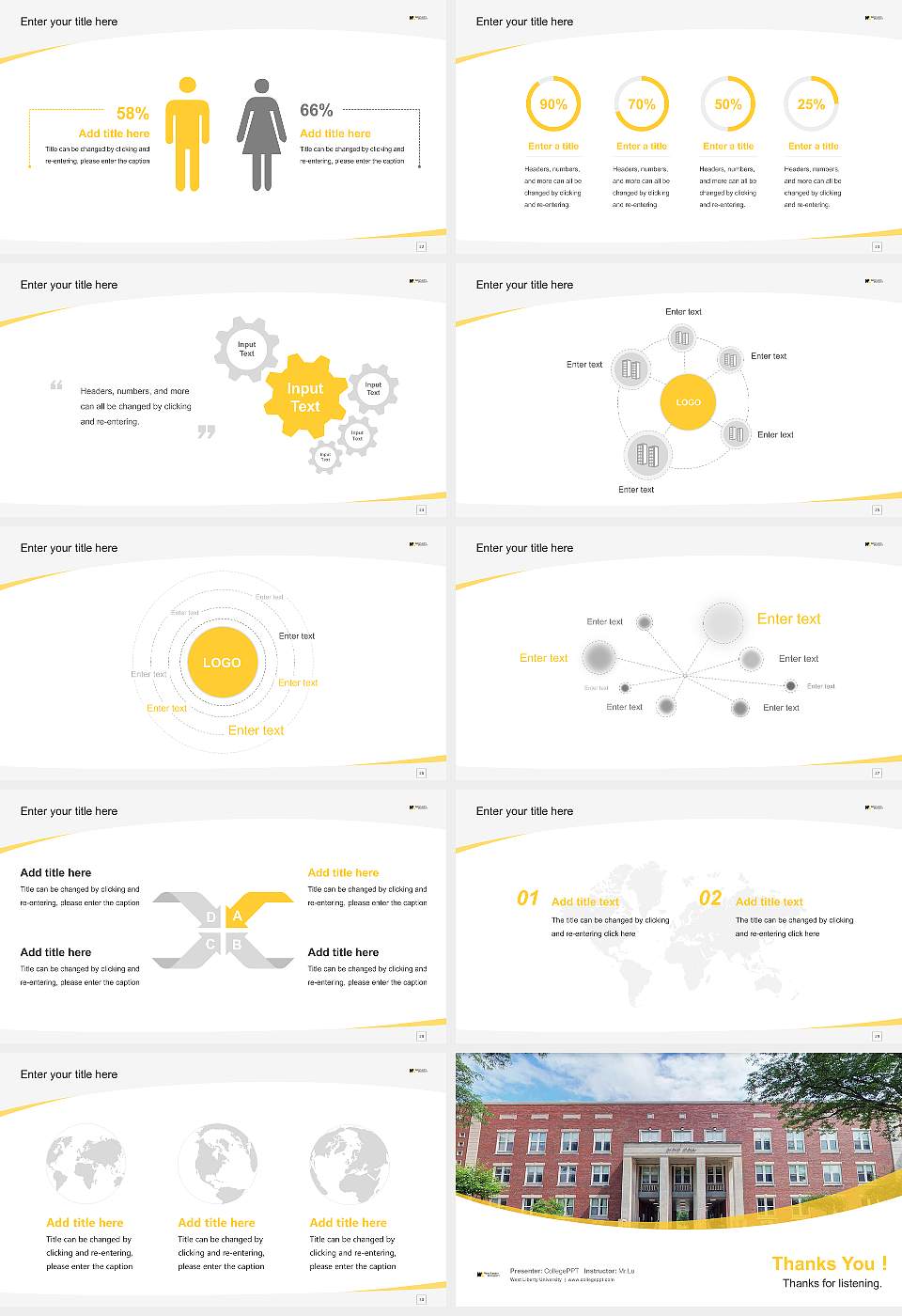 West Liberty University Course/Courseware Creation PPT Template16:9 ratio PPT effect preview image4