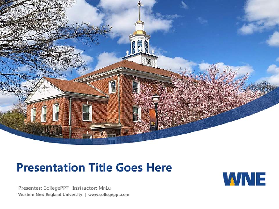 Western New England University Course/Courseware Creation PPT Template4:3 ratio PPT effect preview image5
