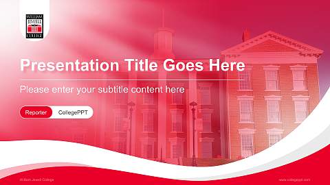 William Jewell College Lecture Sharing and Networking Event PPT Template