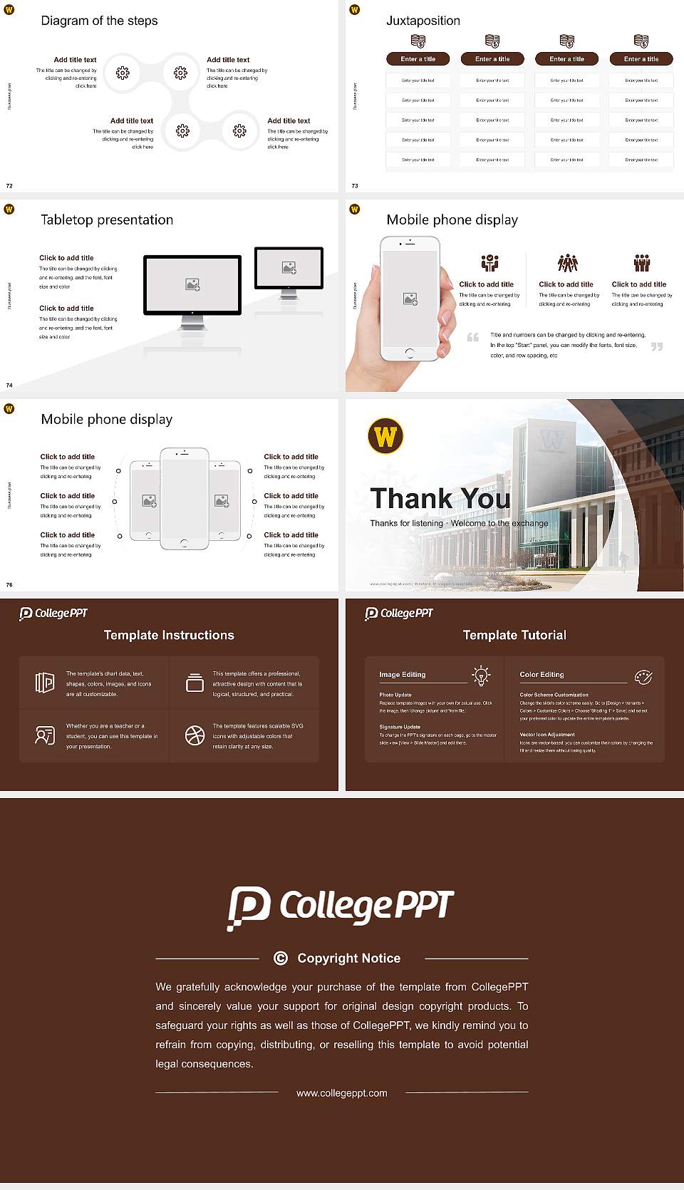Western Michigan University Competition/Entrepreneurship Contest PPT Template16:9 ratio PPT effect preview image9
