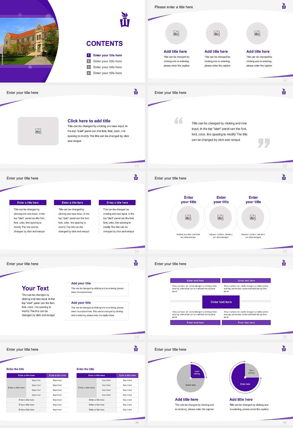 Winona State University Course/Courseware Creation PPT Template16:9 ratio PPT effect preview image2