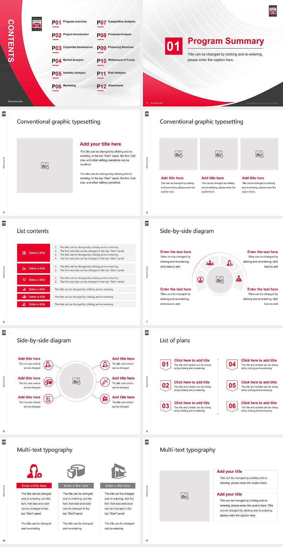William Jewell College Competition/Entrepreneurship Contest PPT Template4:3 ratio PPT effect preview image2