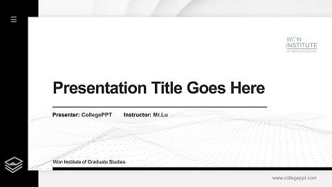 Won Institute of Graduate Studies Thesis Proposal/Graduation Defense PPT Template
