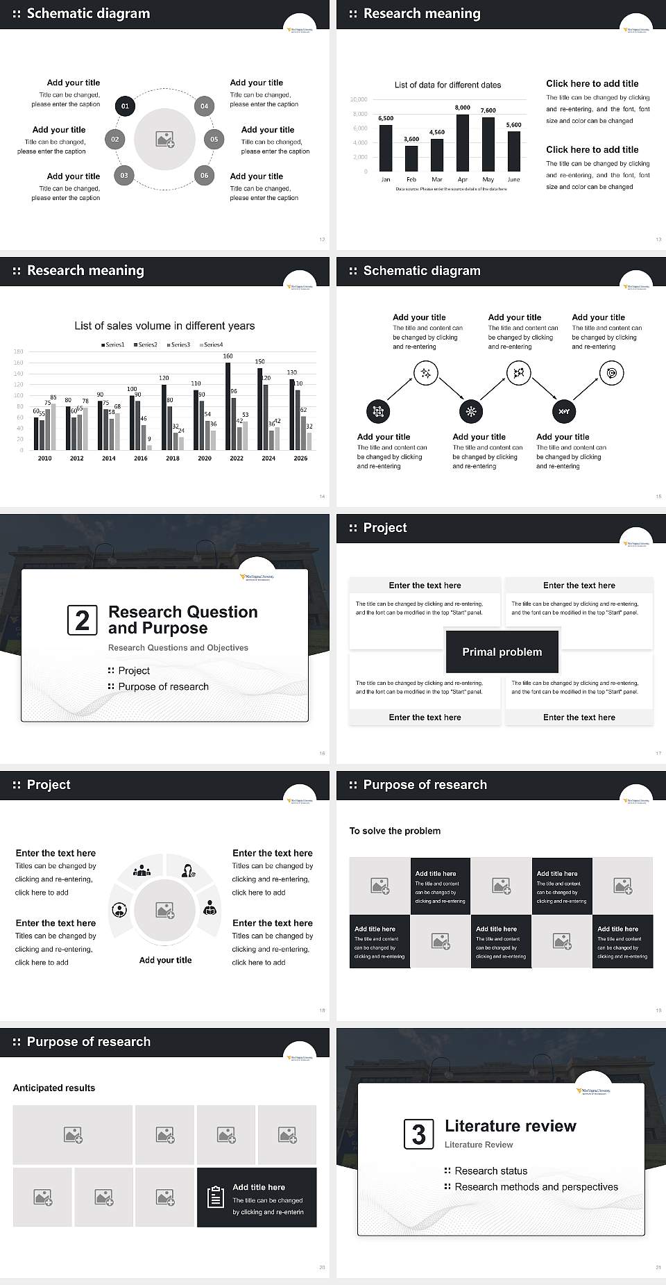 West Virginia University Institute of Technology Graduation Thesis Defense PPT Template4:3 ratio PPT effect preview image3