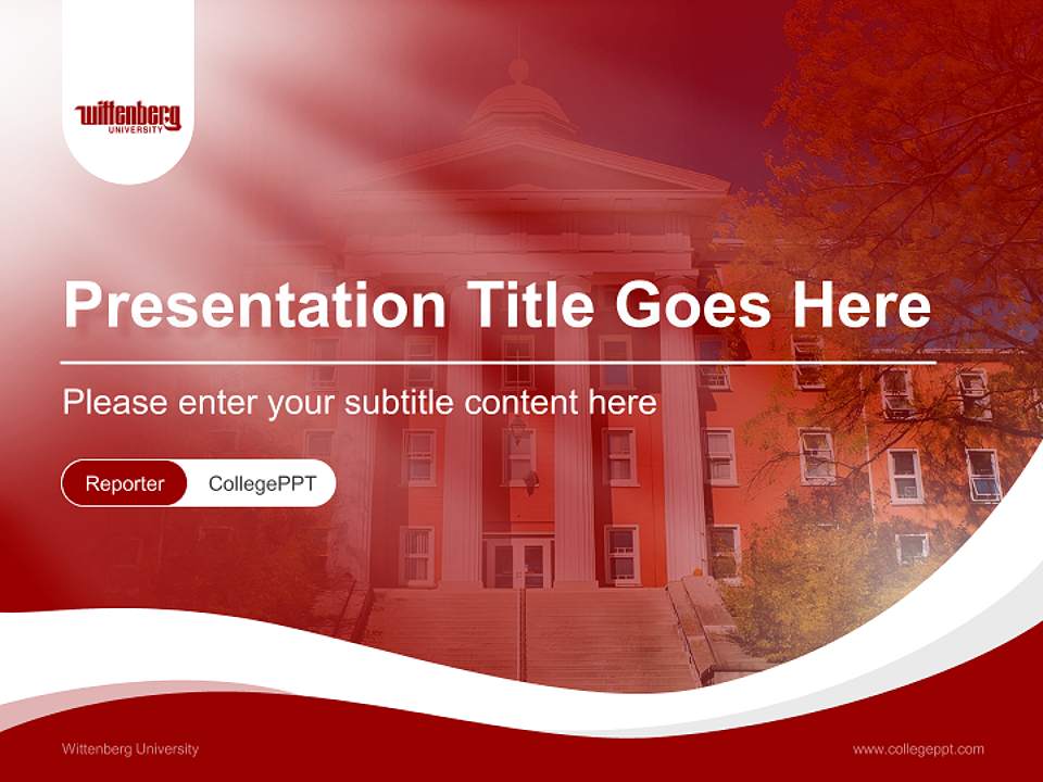 Wittenberg University Lecture Sharing and Networking Event PPT Template4:3 ratio PPT effect preview image4