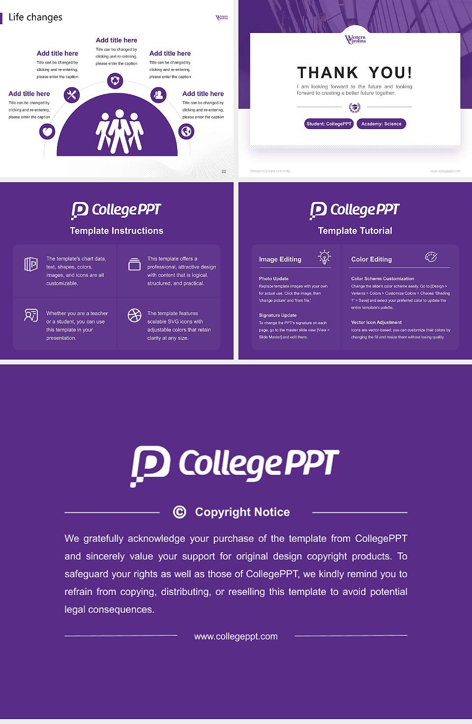 Western Carolina University National Scholarship Defense PPT Template4:3 ratio PPT effect preview image4