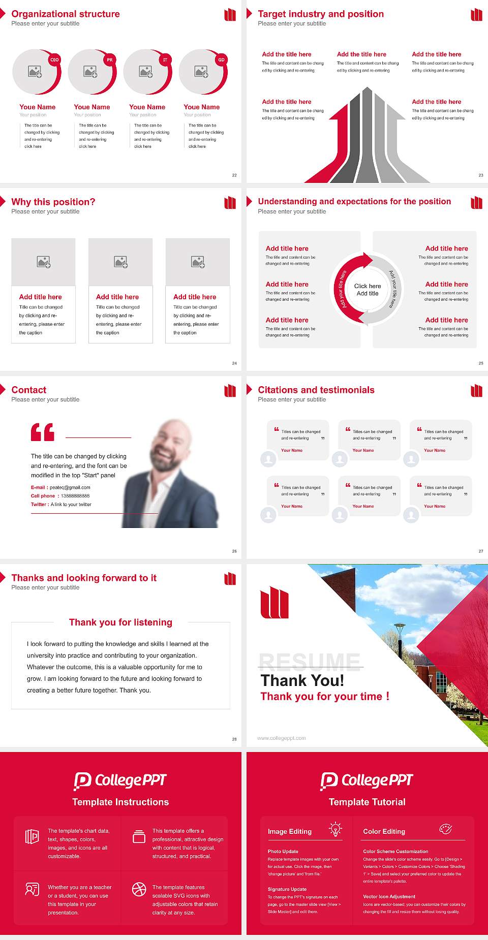 Wheeling University Resume PPT Template4:3 ratio PPT effect preview image4