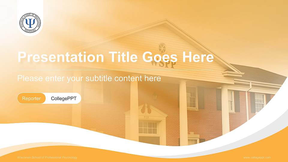 Wisconsin School of Professional Psychology Lecture Sharing and Networking Event PPT Template16:9 ratio PPT effect preview image