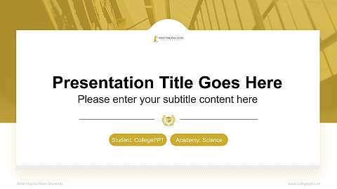 West Virginia State University National Scholarship Defense PPT Template