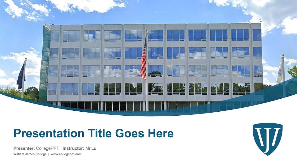 William James College Course/Courseware Creation PPT Template16:9 ratio PPT effect preview image