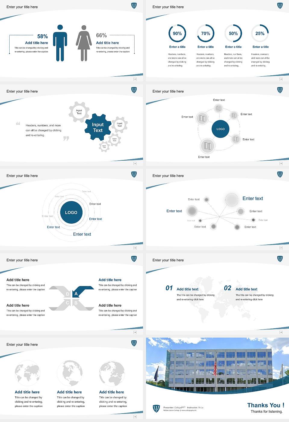 William James College Course/Courseware Creation PPT Template16:9 ratio PPT effect preview image4