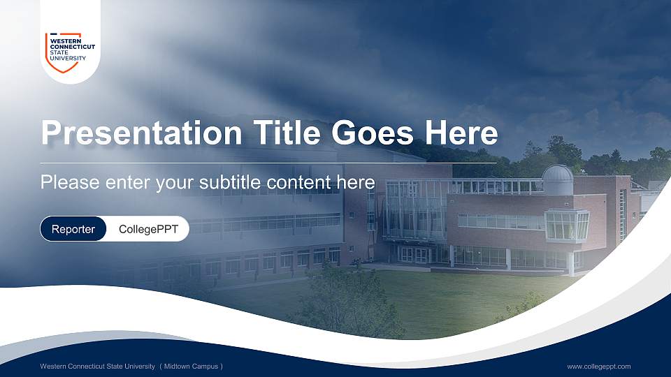 Western Connecticut State University （Midtown Campus） Lecture Sharing and Networking Event PPT Template16:9 ratio PPT effect preview image