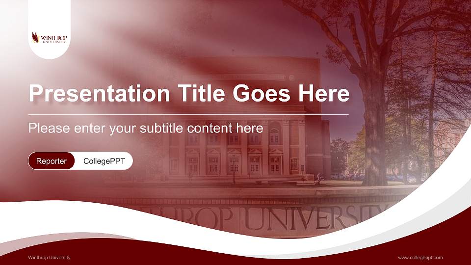 Winthrop University Lecture Sharing and Networking Event PPT Template16:9 ratio PPT effect preview image