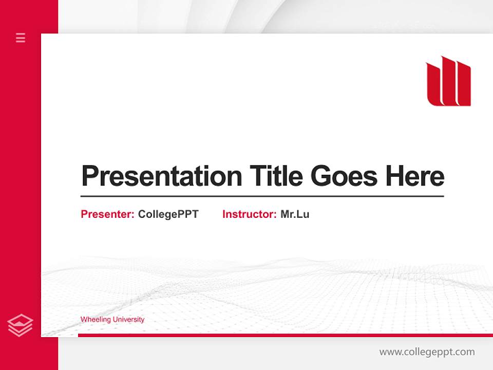 Wheeling University Thesis Proposal/Graduation Defense PPT Template4:3 ratio PPT effect preview image5