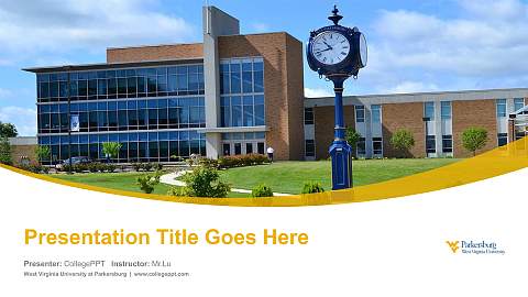 West Virginia University at Parkersburg Course/Courseware Creation PPT Template