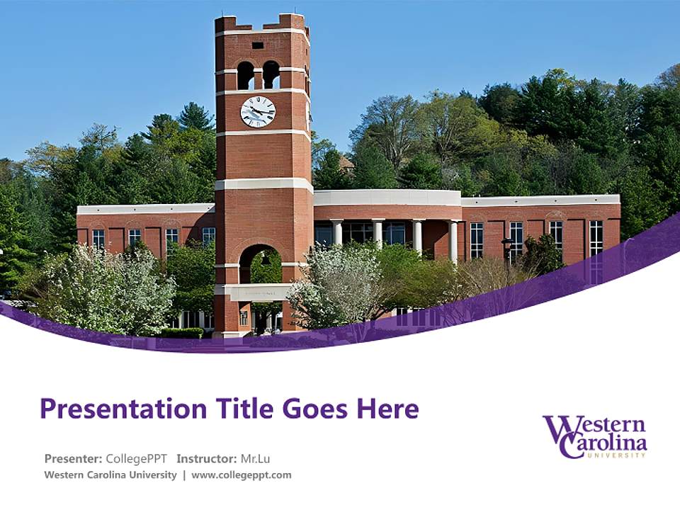 Western Carolina University Course/Courseware Creation PPT Template4:3 ratio PPT effect preview image5