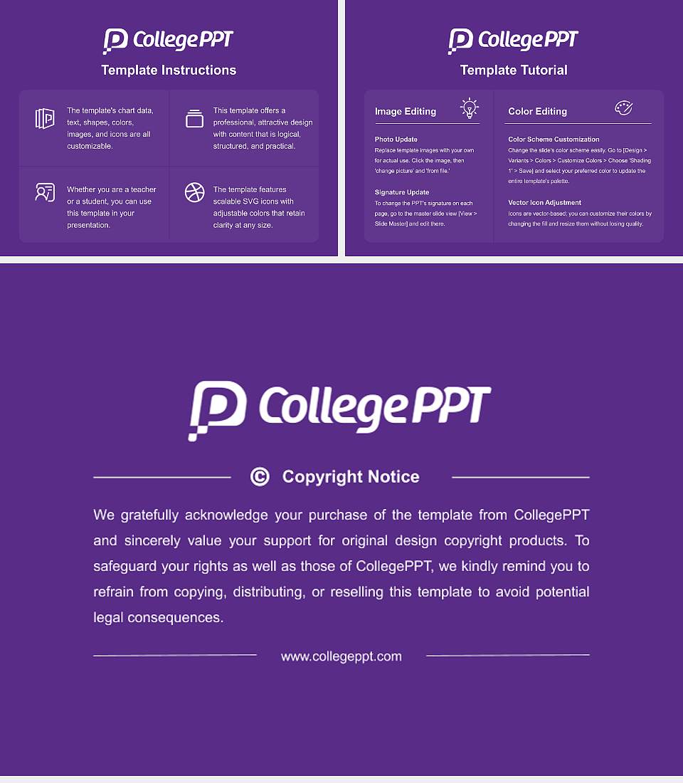 Western Carolina University Course/Courseware Creation PPT Template4:3 ratio PPT effect preview image5