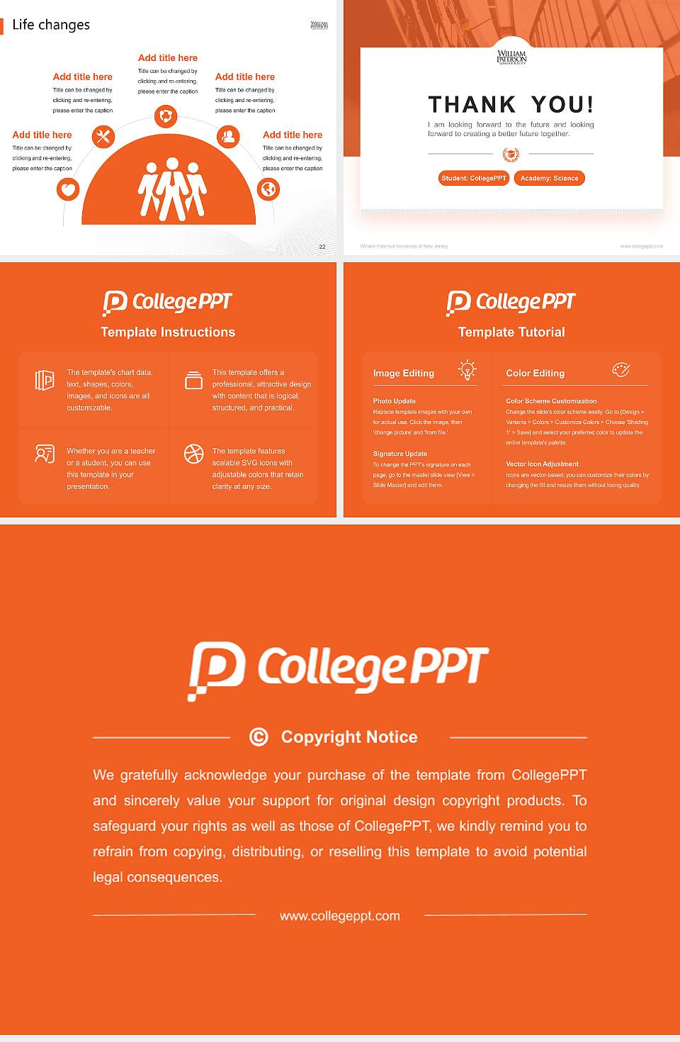 William Paterson University of New Jersey National Scholarship Defense PPT Template4:3 ratio PPT effect preview image4