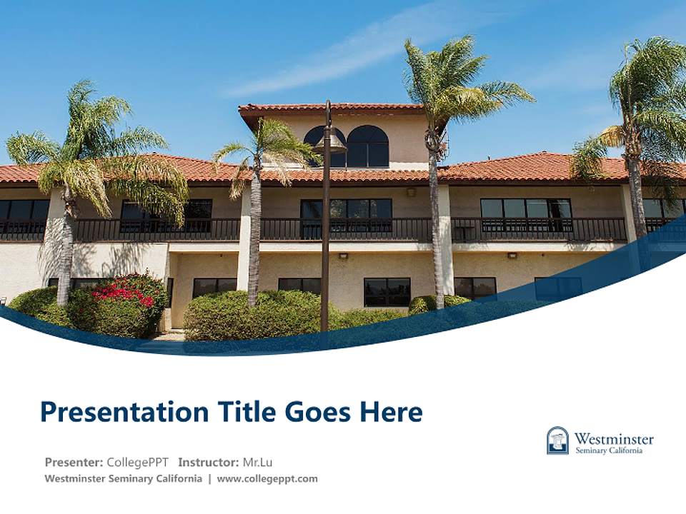 Westminster Seminary California Course/Courseware Creation PPT Template4:3 ratio PPT effect preview image5