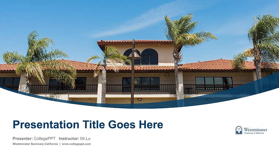 Westminster Seminary California Course/Courseware Creation PPT Template16:9 ratio PPT effect preview image
