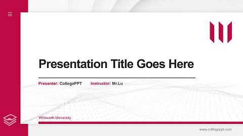 Whitworth University Thesis Proposal/Graduation Defense PPT Template