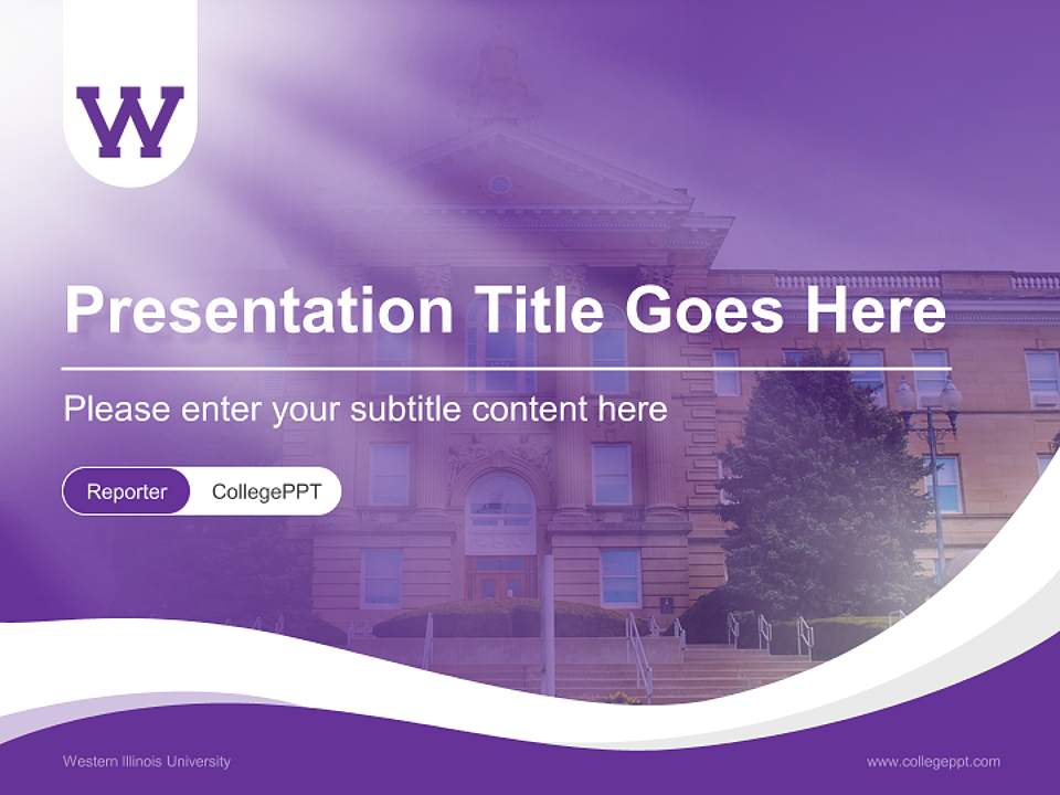 Western Illinois University Lecture Sharing and Networking Event PPT Template4:3 ratio PPT effect preview image4
