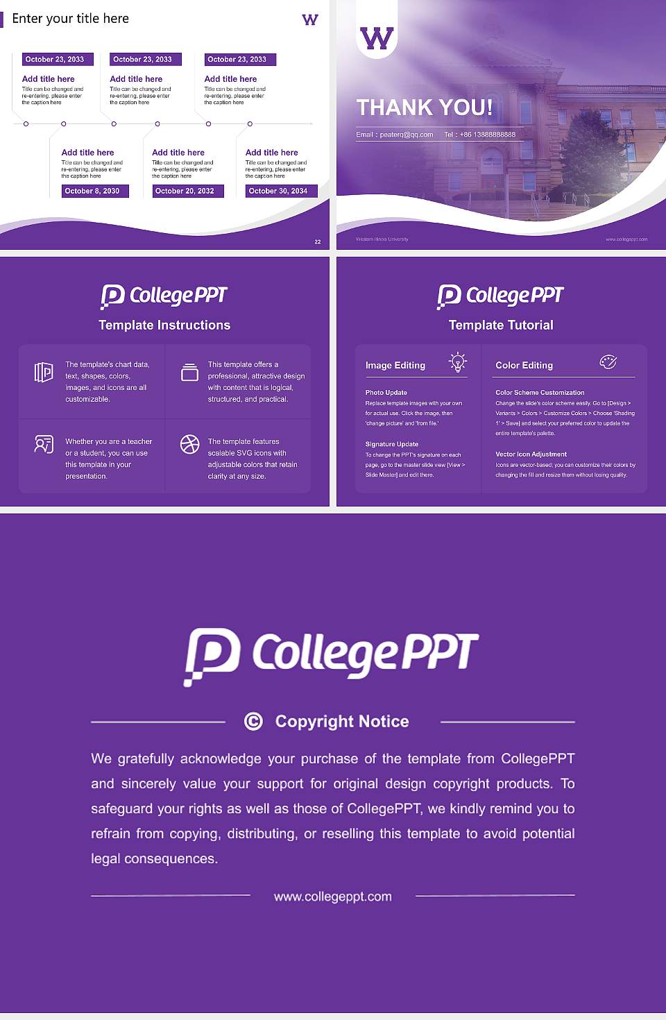Western Illinois University Lecture Sharing and Networking Event PPT Template4:3 ratio PPT effect preview image4