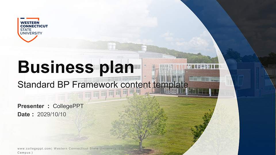 Western Connecticut State University （Midtown Campus） Competition/Entrepreneurship Contest PPT Template16:9 ratio PPT effect preview image