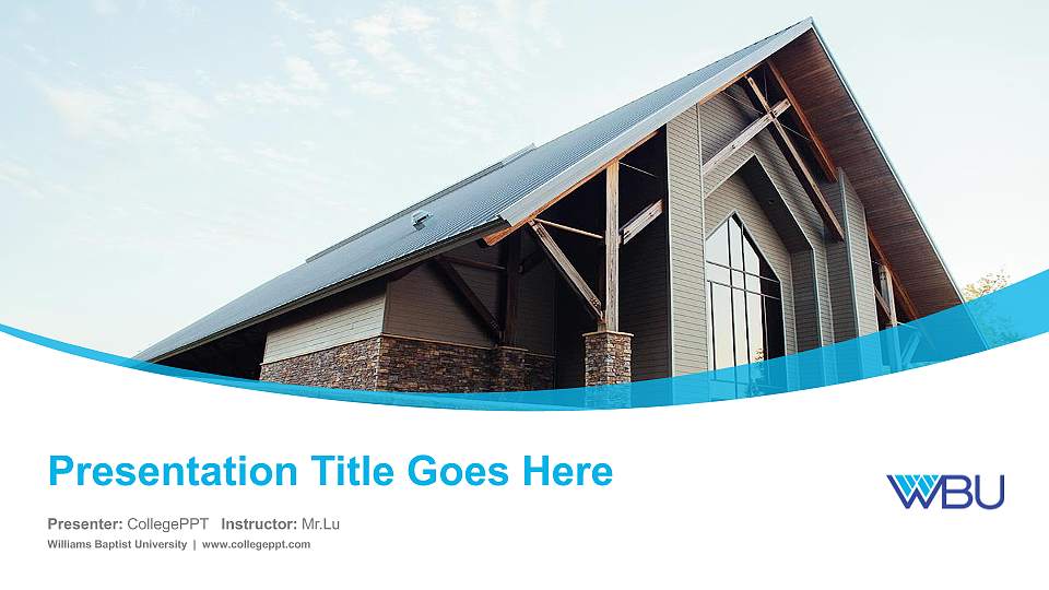 Williams Baptist University Course/Courseware Creation PPT Template16:9 ratio PPT effect preview image