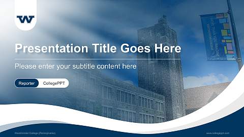 Westminster College (Pennsylvania) Lecture Sharing and Networking Event PPT Template