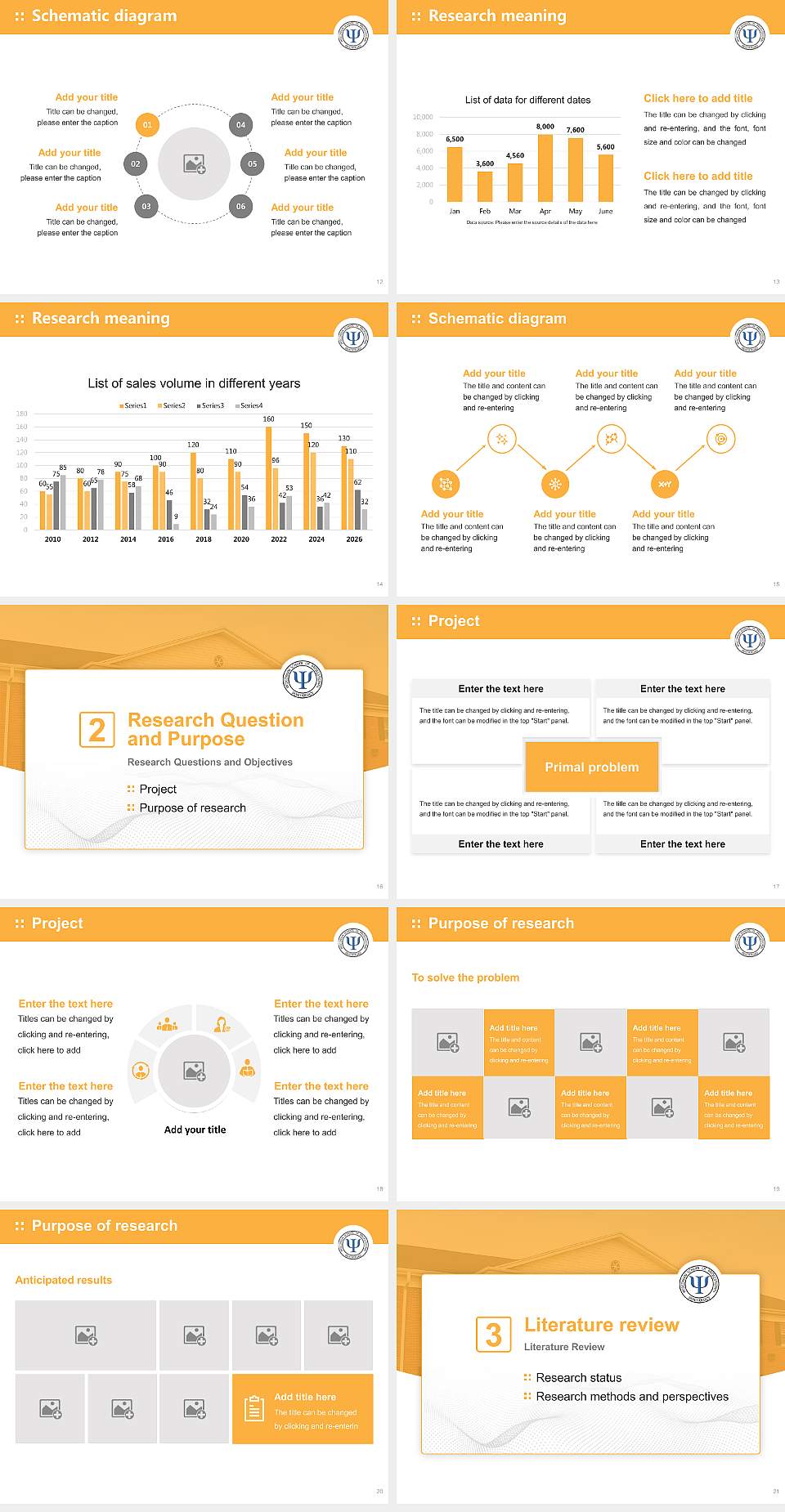 Wisconsin School of Professional Psychology Graduation Thesis Defense PPT Template4:3 ratio PPT effect preview image3