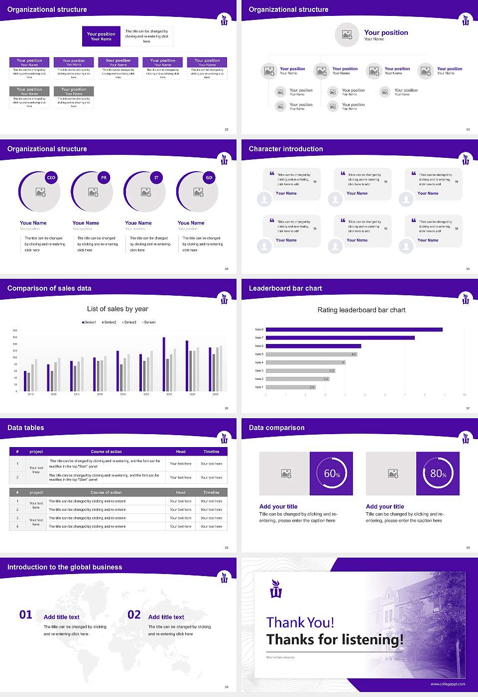 Winona State University Academic Presentation/Research Findings Report PPT Template16:9 ratio PPT effect preview image4