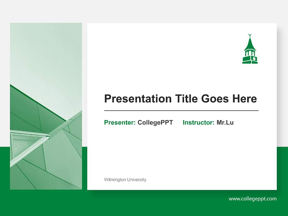 Wilmington University General Purpose PPT Template4:3 ratio PPT effect preview image6