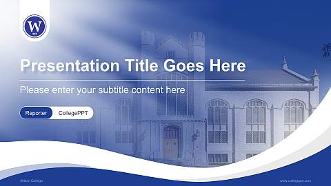 Wilson College Lecture Sharing and Networking Event PPT Template