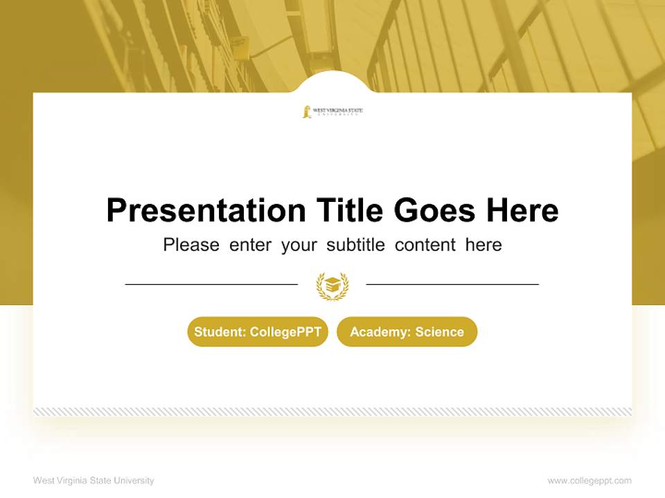 West Virginia State University National Scholarship Defense PPT Template4:3 ratio PPT effect preview image4