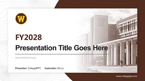 Western Michigan University Academic Presentation/Research Findings Report PPT Template