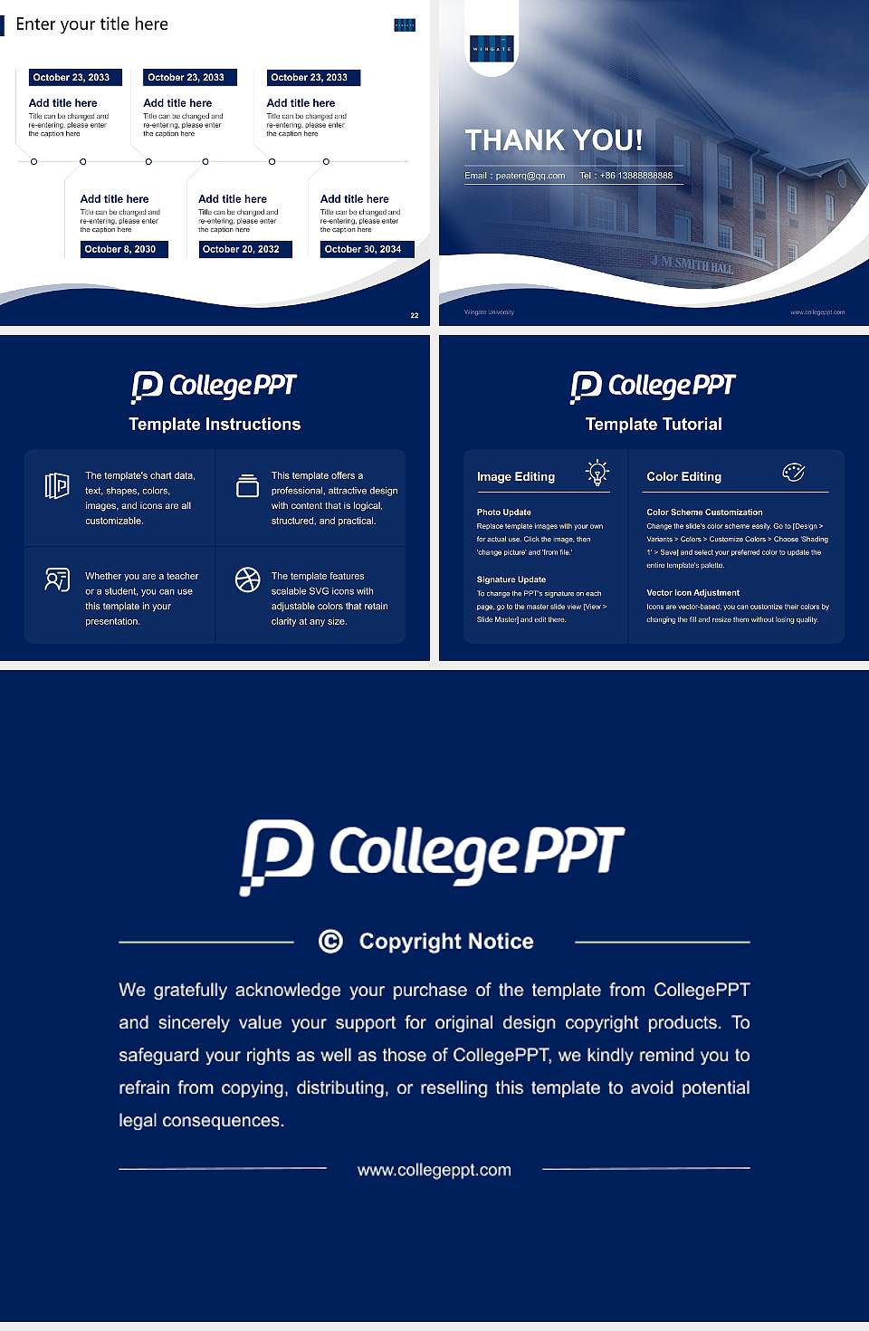 Wingate University Lecture Sharing and Networking Event PPT Template4:3 ratio PPT effect preview image4