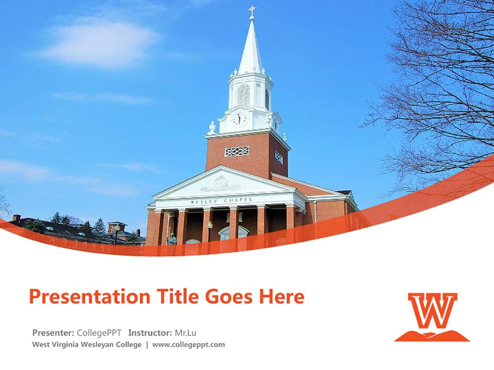 West Virginia Wesleyan College Course/Courseware Creation PPT Template4:3 ratio PPT effect preview image5
